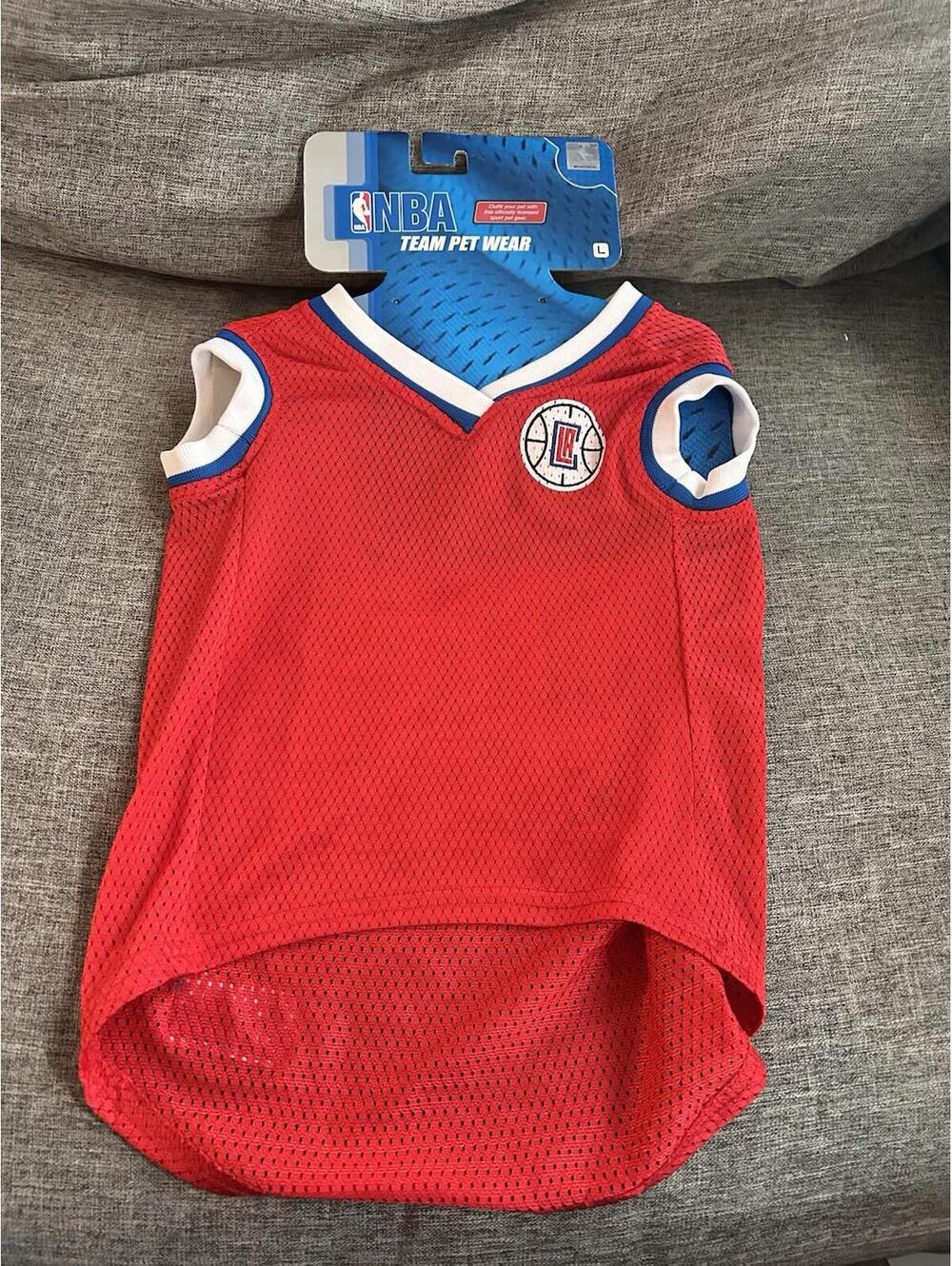 NBA Team Pet Wear Dog LA Clippers Jersey Red